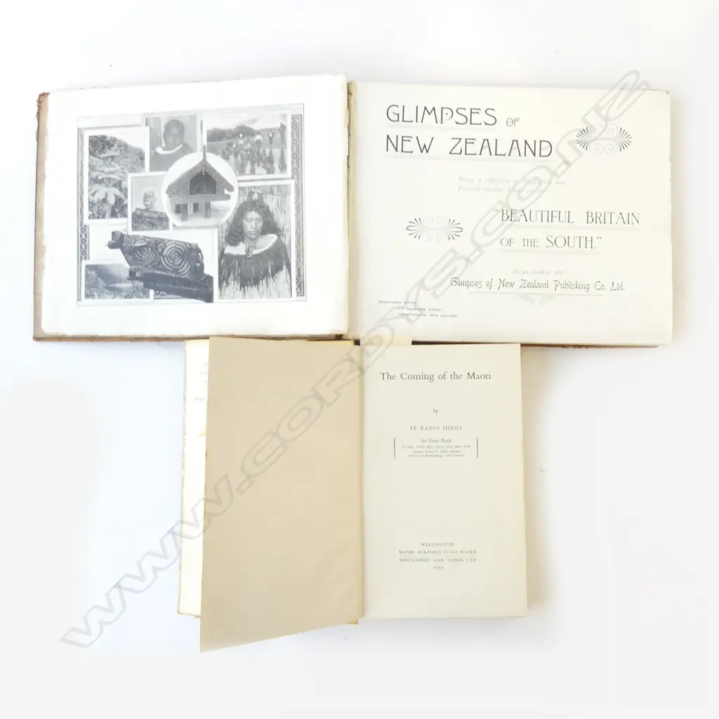 2 BOOKS; GLIMPSES OF NZ & THE COMING OF THE MAORI Image 1++