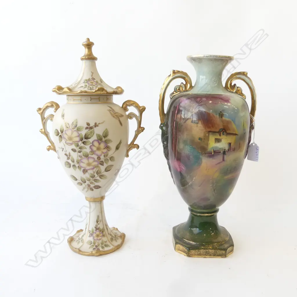 2 LG VASES, 1 LIDDED H.395mm Image 1++