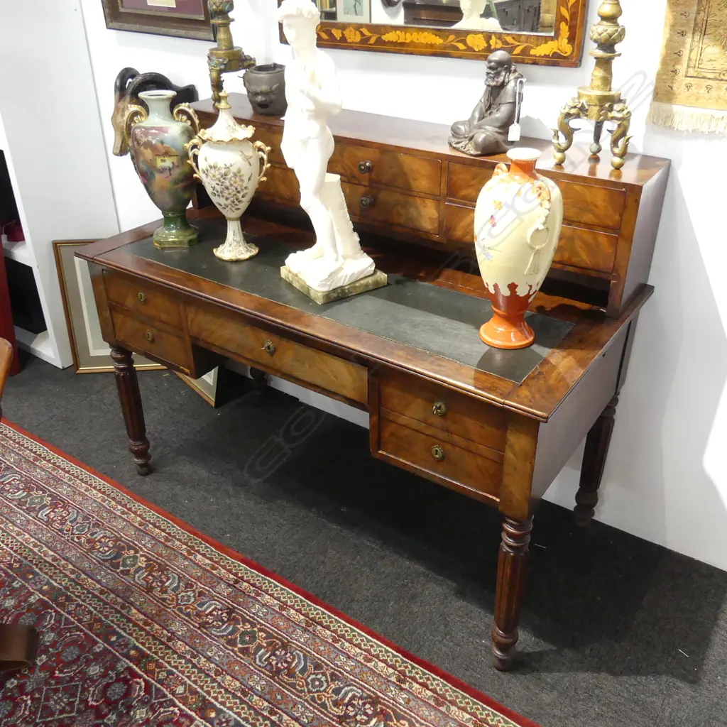 ANTIQUE MAHOGANY DESK 1280 x 615 x 1020mm Image 1++