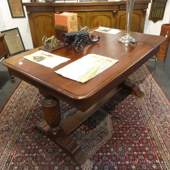 OAK DINING TABLE STRETCHER BASE