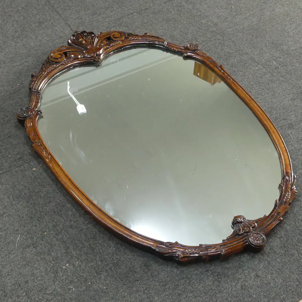 CARVED WOODEN MIRROR 1060x710mm Image 1++