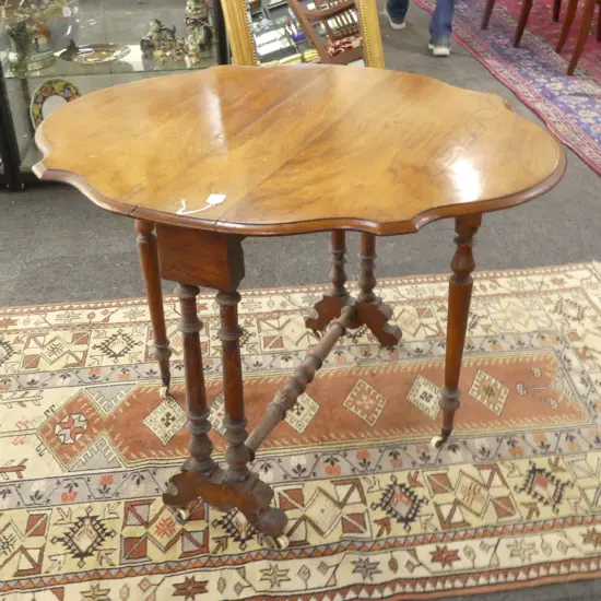 VICTORIAN MAHOGANY GATE LEG DROP SIDE TABLE 890x1015x710mm