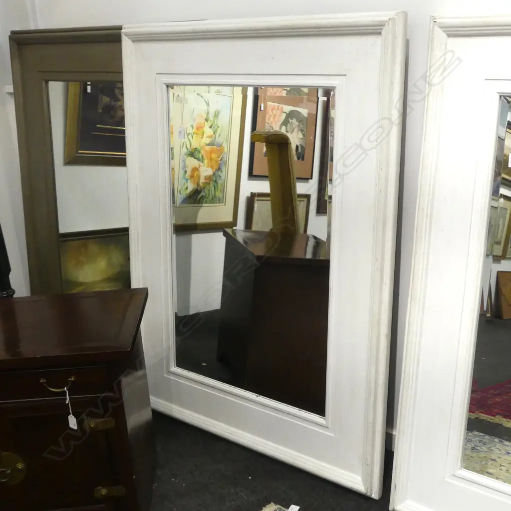 LG CONTEMPORARY MIRROR; WHITE PAINTED FRAME 1240x940mm Image 1++