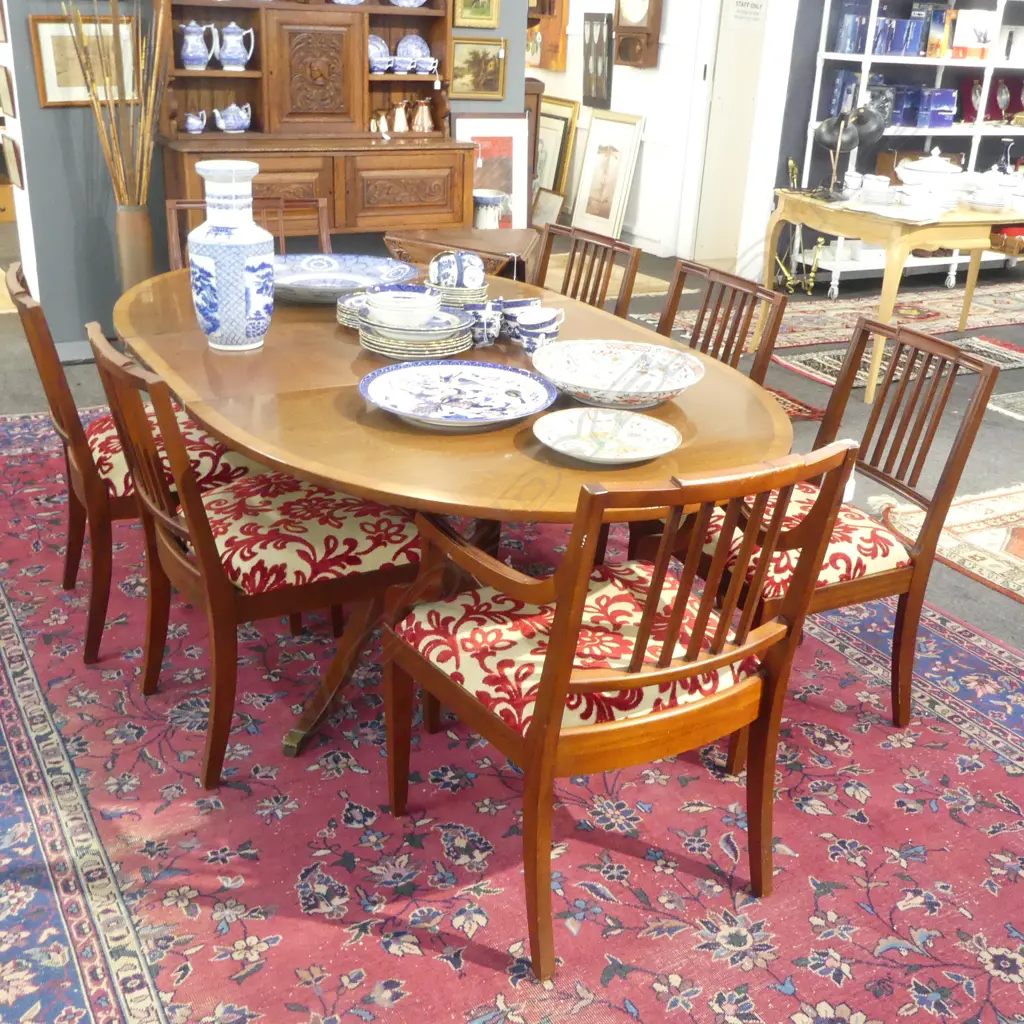 DINING TABLE & 8 CHAIRS 2050mm x 760mm x 1165mm Image 1++