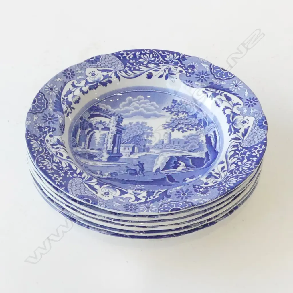 6 COPELAND SPODE ITALIAN PATTERN BOWLS 225mm dia Image 1++