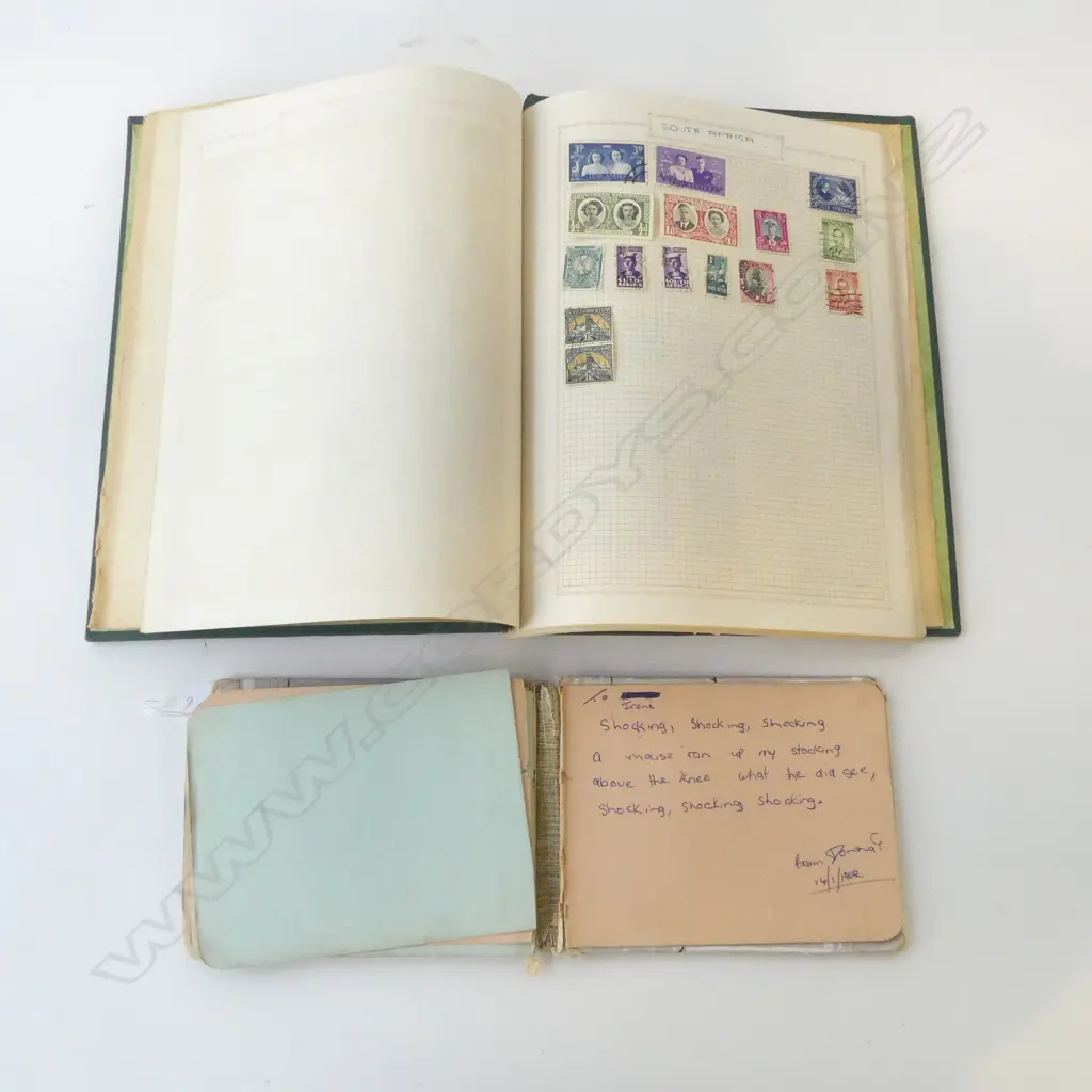 EDWARDIAN WORLD STAMP ALBUM & AUTOGRAPH BOOK Image 1++