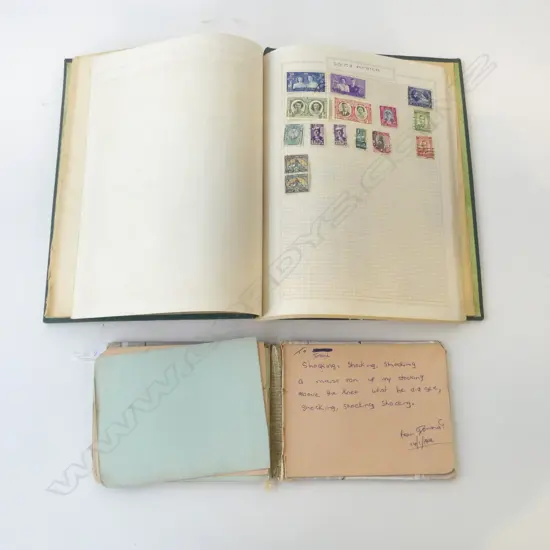 EDWARDIAN WORLD STAMP ALBUM & AUTOGRAPH BOOK