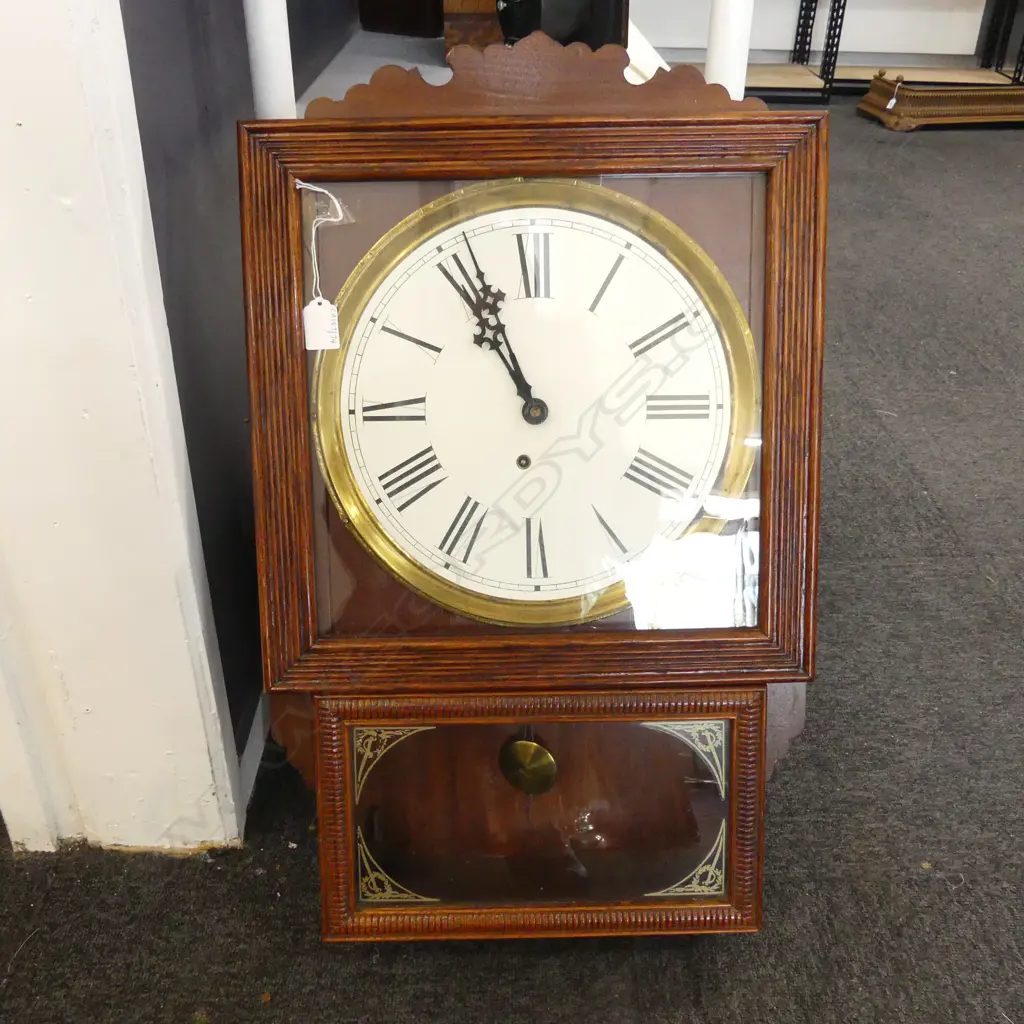ANTIQUE PENDULUM WALL CLOCK H670 W40MM Image 1++
