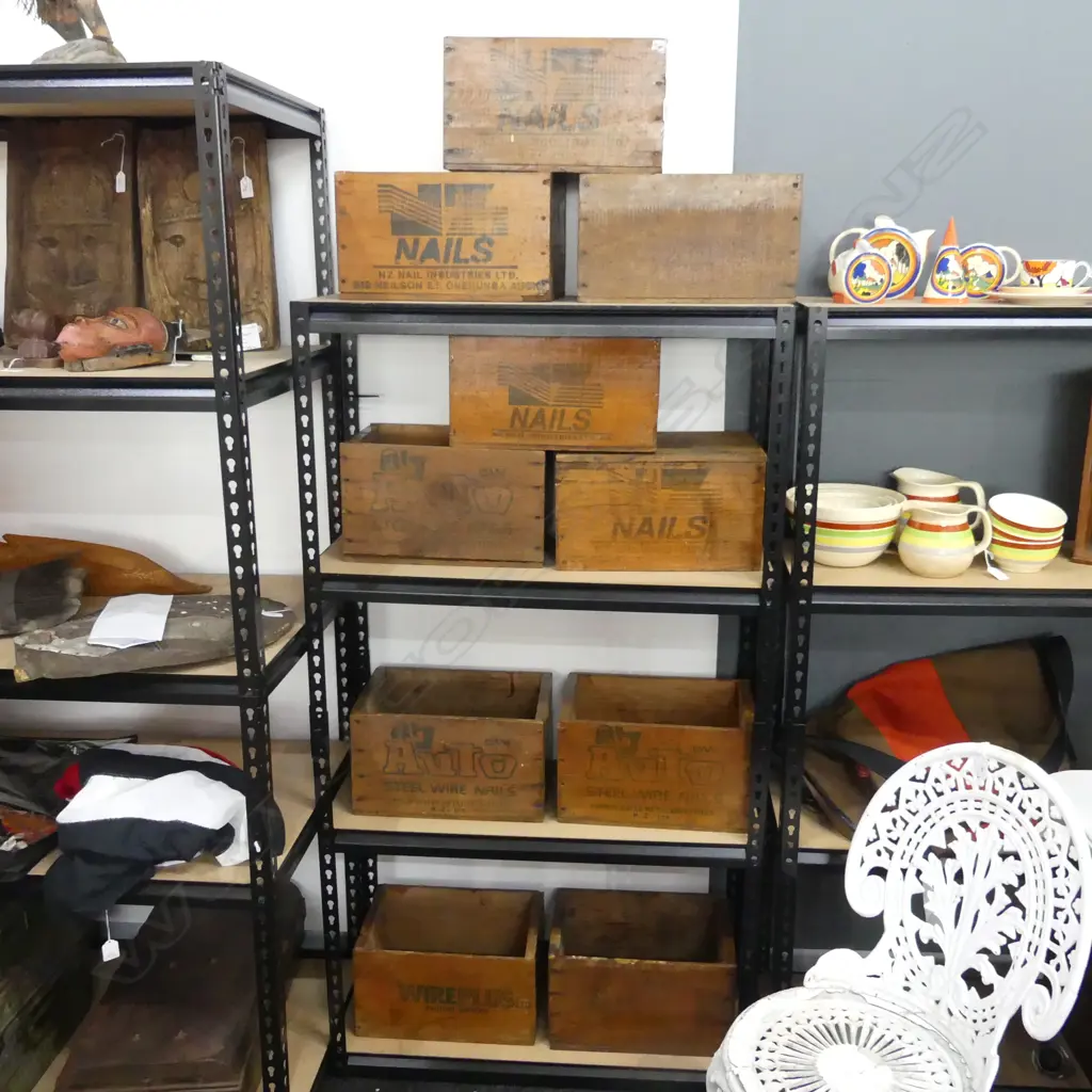 10 WOODEN NAIL CRATES Image 1++