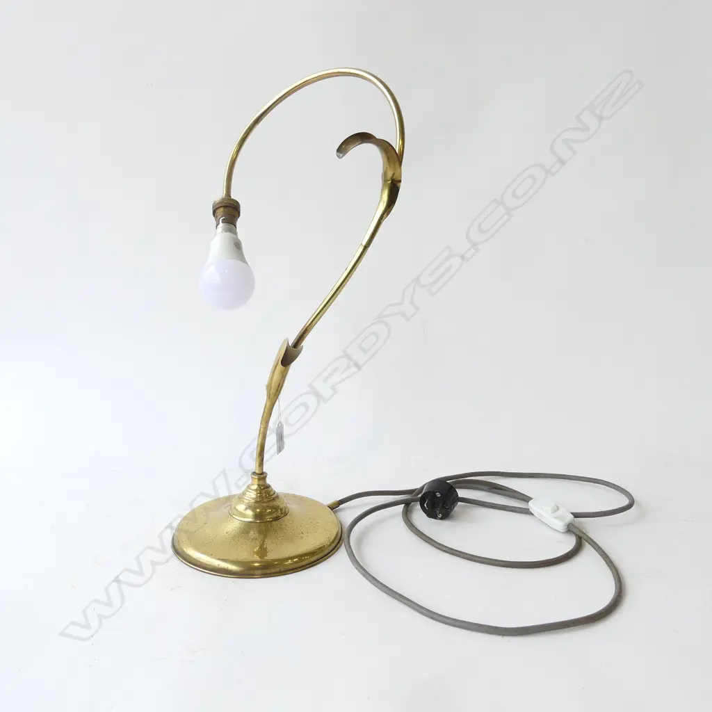 BRASS FLORAL LAMP, NO SHADE H.530mm Image 1++