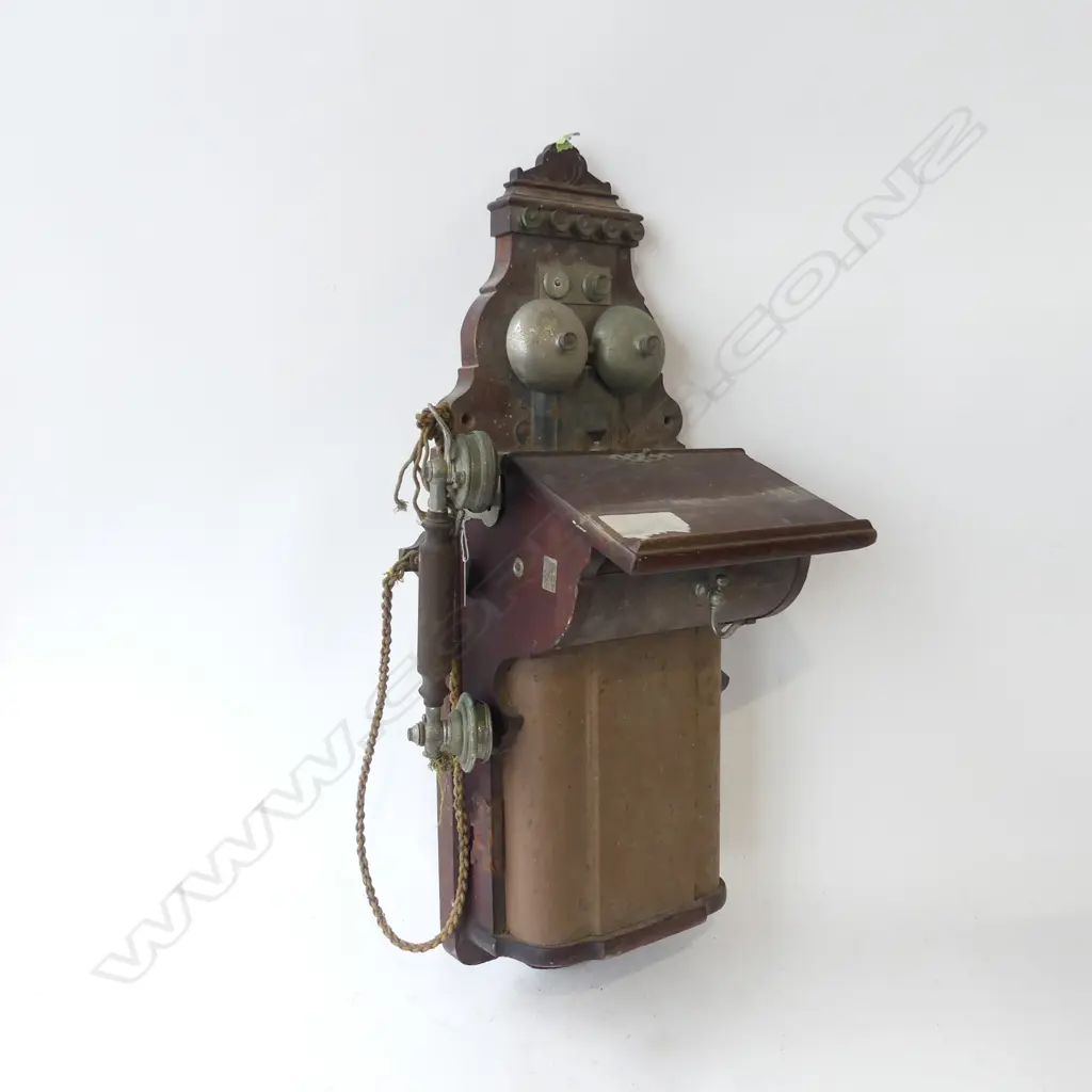 VINTAGE ERICSSON COMMONWEALTH WIND UP WALL TELEPHONE H.715mm Image 1++