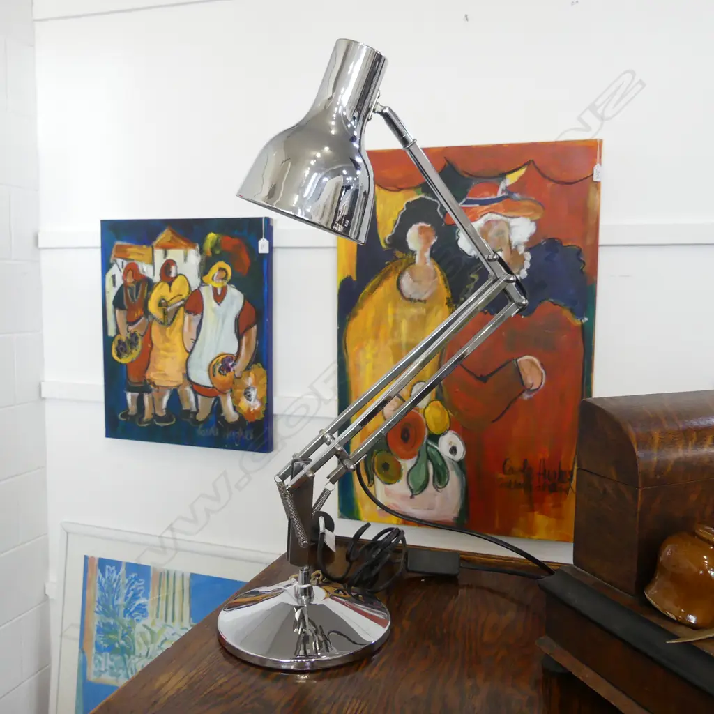 SILVER METAL ANGLEPOISE LAMP H.550mm Image 1++