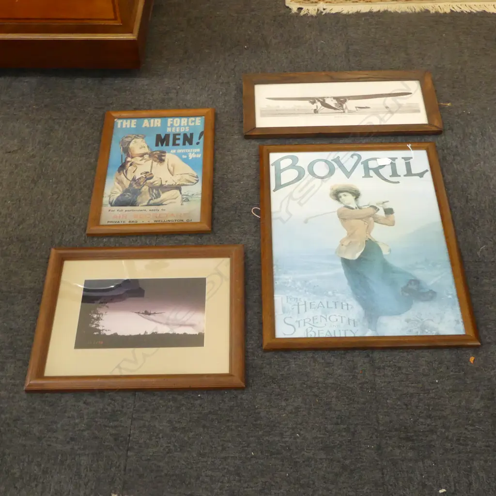 FRAMED PHOTO + 3 PRINTS INCL. BOVRIL LADY GOLFER 585x415mm Image 1++