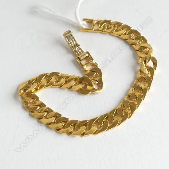 24CT CURB LINK BRACELET w. 18CT CLASP 23.67gms w. VALUATION