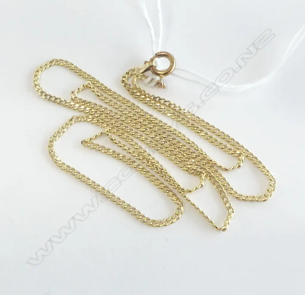 9ct YELLOW GOLD NECK CHAIN 2.2gms Image 1++