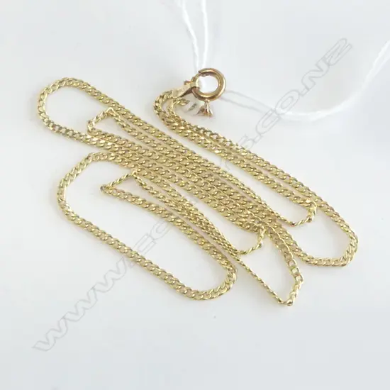 9ct YELLOW GOLD NECK CHAIN 2.2gms