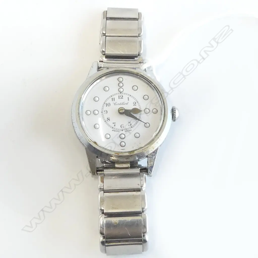 VINTAGE CORTEBERT SWISS GENTS BRAILLE  WRIST WATCH running Image 1++