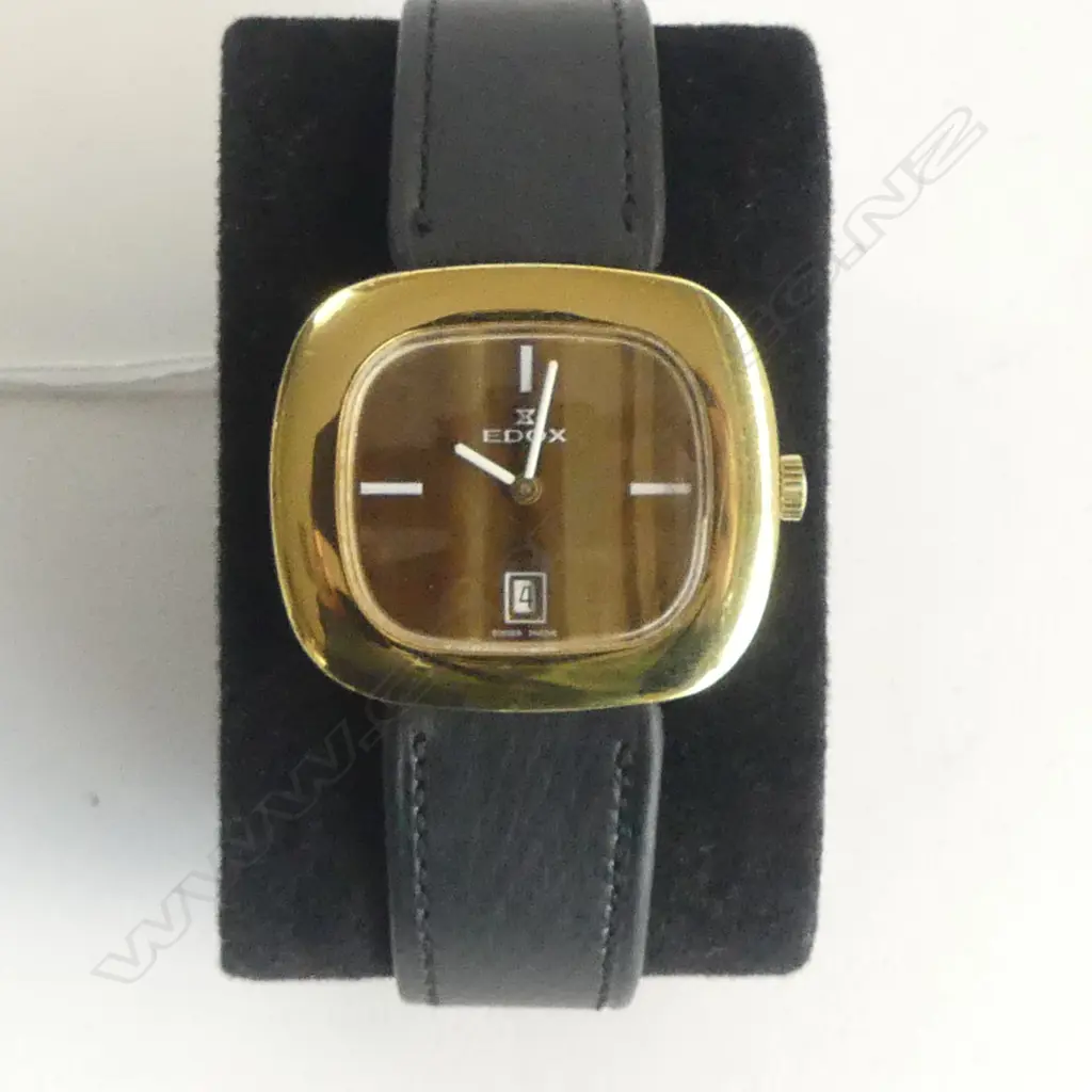 GENTS EDOX WATCH, VINTAGE, SWISS MADE, GOLD PLATED, MANUAL WINDING, RUNNING Image 1++