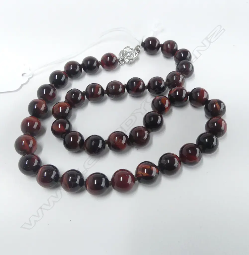 RED TIGER EYE NECKLACE Image 1++