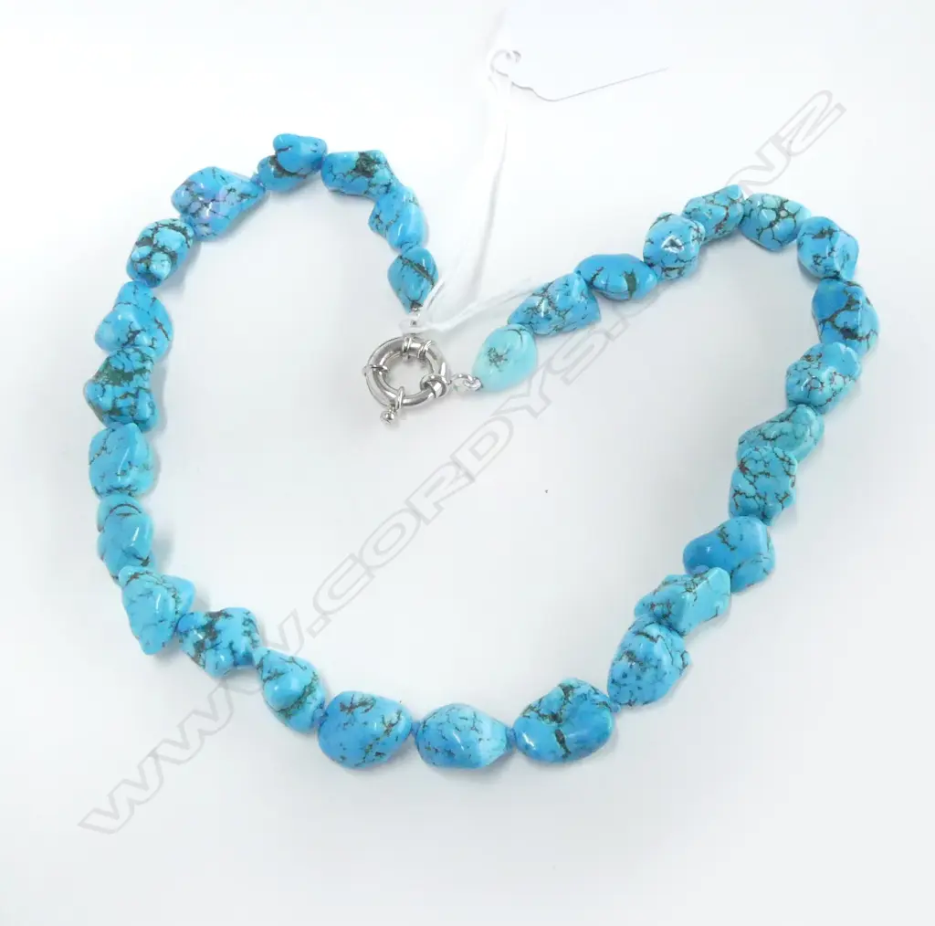 TURQUOISE? NUGGET NECKLACE Image 1++
