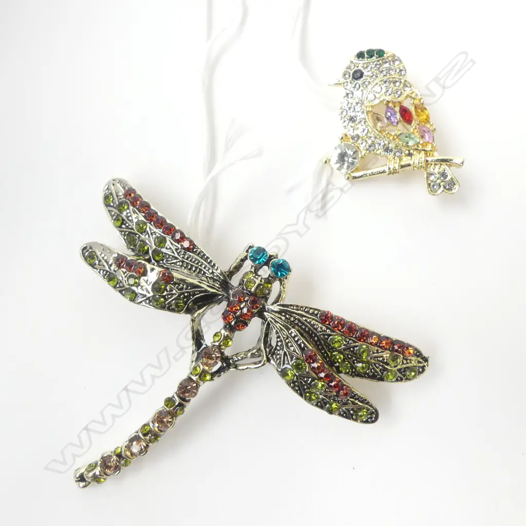 PR DIAMANTE BROOCHES, LITTLE BIRD & DRAGONFLY Image 1++