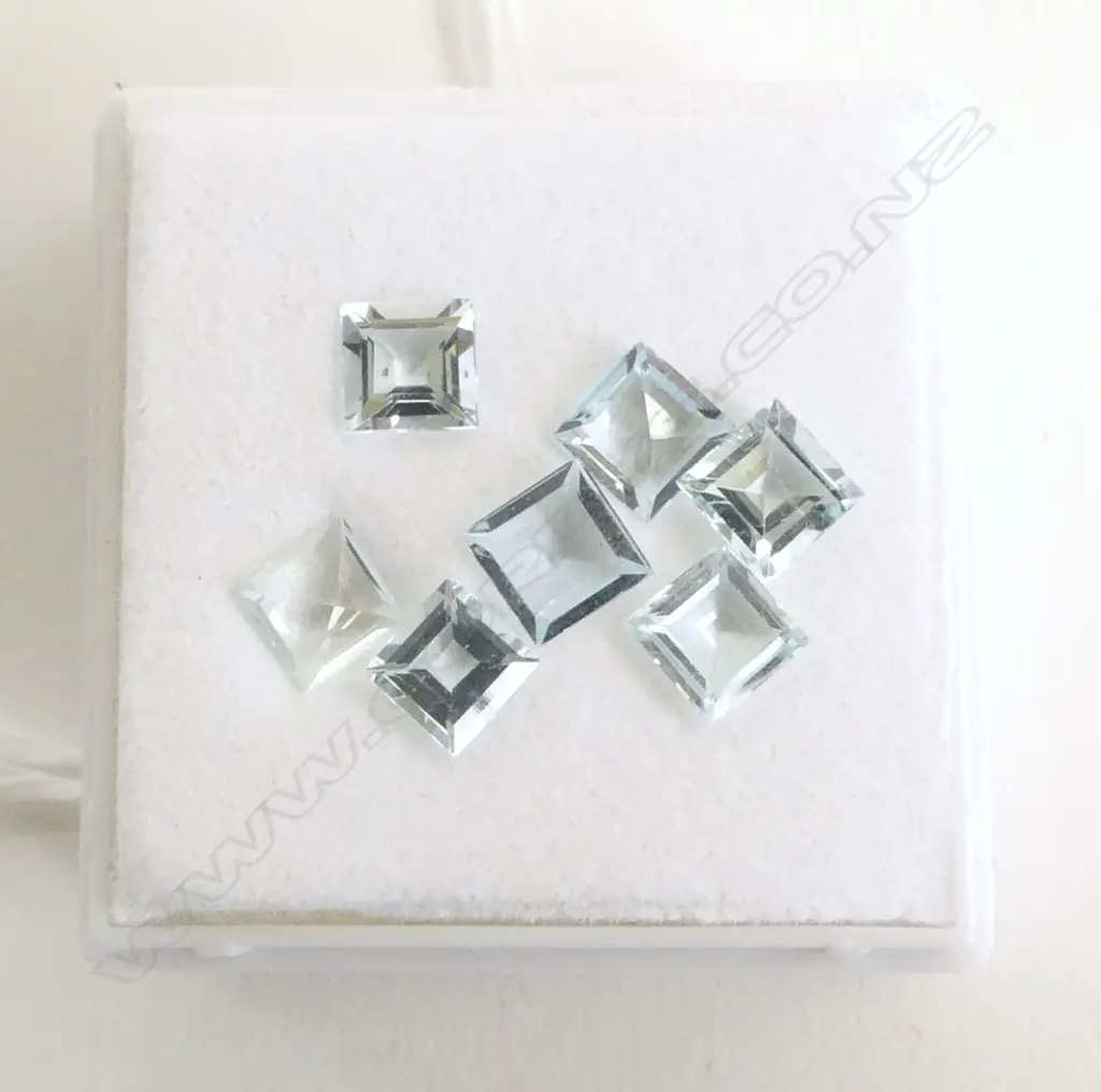 4CT FACETED AQUAMARINE - SQUARE Image 1++