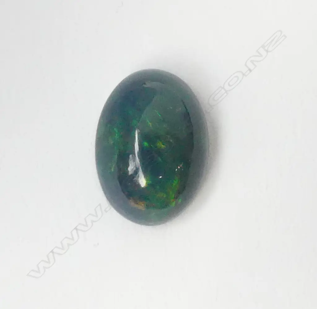 BLACK UNSET OPAL CABACHON  3.43ct, AIG CERT Image 1++