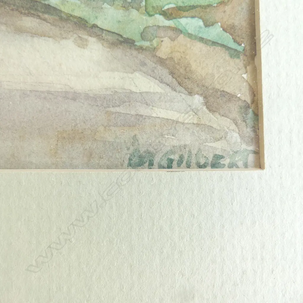 PR MAY GILBERT W/Cs; VILLA , SIGNED. H.250 x 300. TREE LINED PATHWAY, SIGNED, 165 x 220mm Image 1++