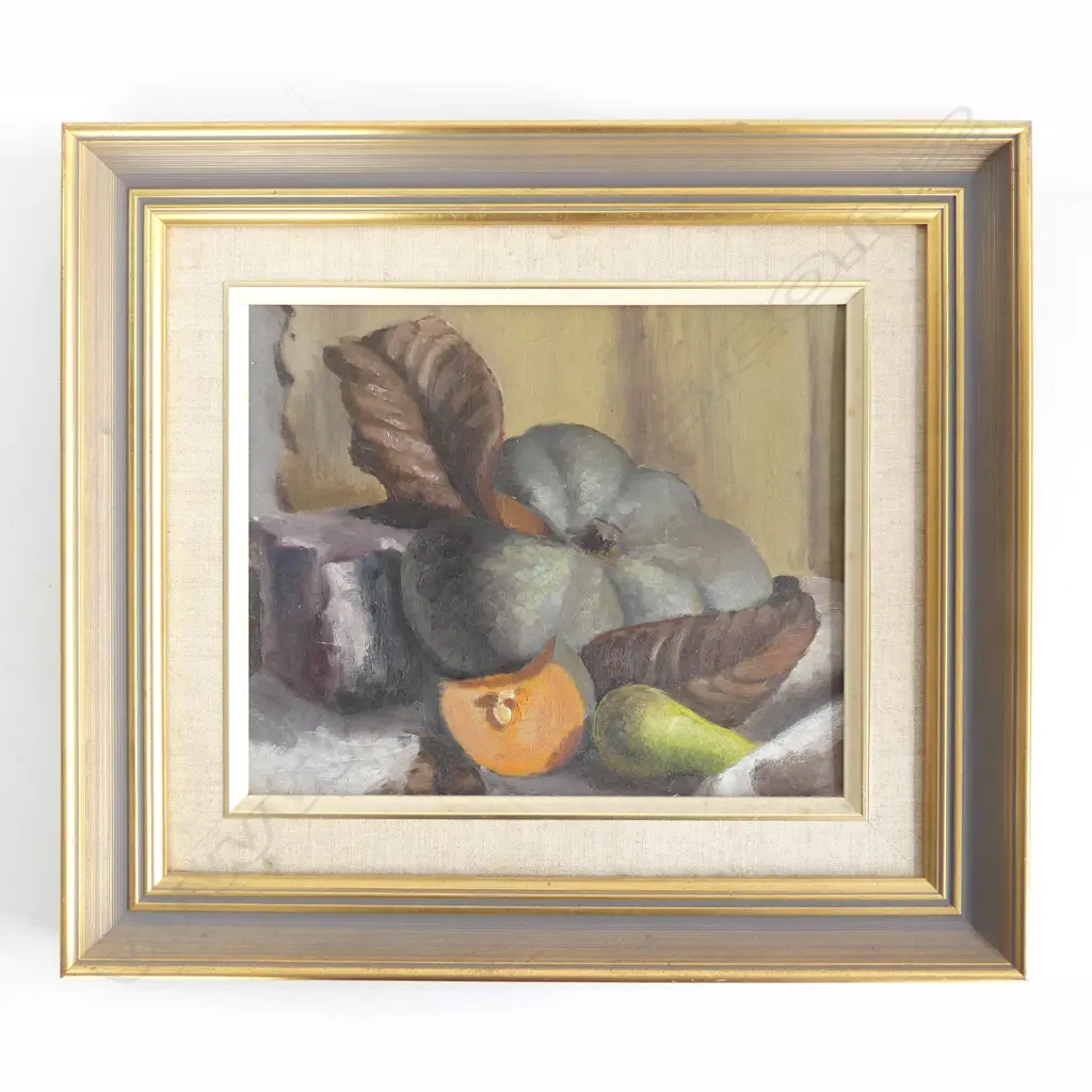DESMOND DIGBY STILL LIFE w PUMPKIN, OIL 1951. 240 x 290mm Image 1++