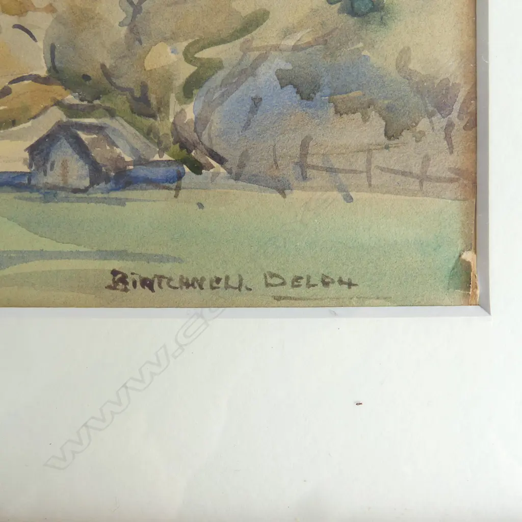 BIRTCHNELL DELPH (1901-96) TARANAKI FARMYARD, W/C. 220 x 290mm Image 1++