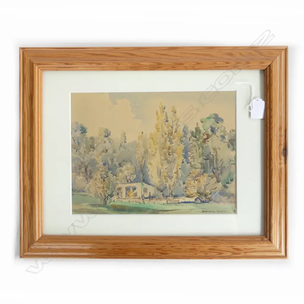 BIRTCHNELL DELPH (1901-96) TARANAKI FARMYARD, W/C. 220 x 290mm Image 1++