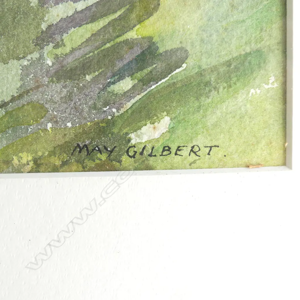 MAY GILBERT(1902-1977) 'BUSH TRACK', W/C, SIGNED, 1950. 400 x 300mm Image 1++