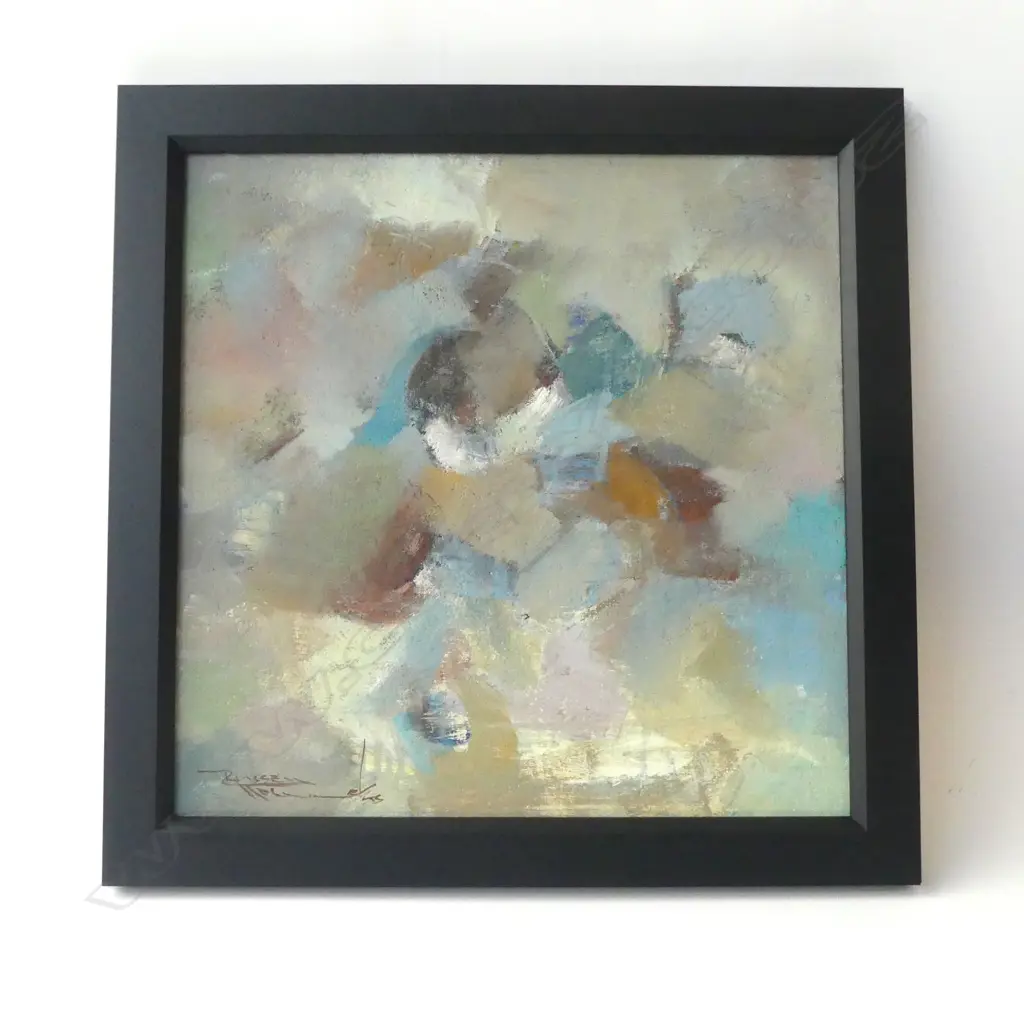 RUSSELL HOLLINGS (NZ 1948-) VEILS  2012 OIL ON BOARD. 400mm X 400mm. Provenance: From the artist's archive. Image 1++