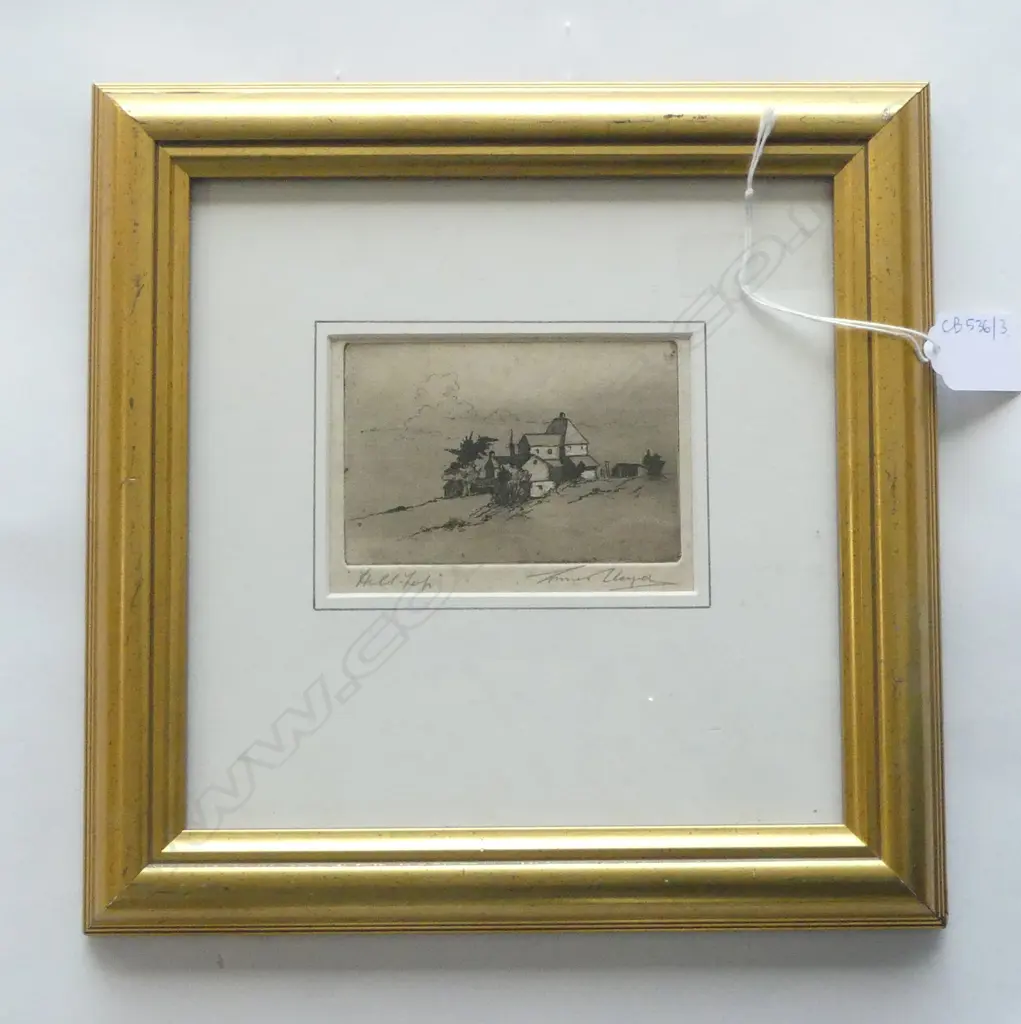 TREVOR LLOYD 'HILLTOP' (GLENDOWIE) ETCHING 75x105mm Image 1++