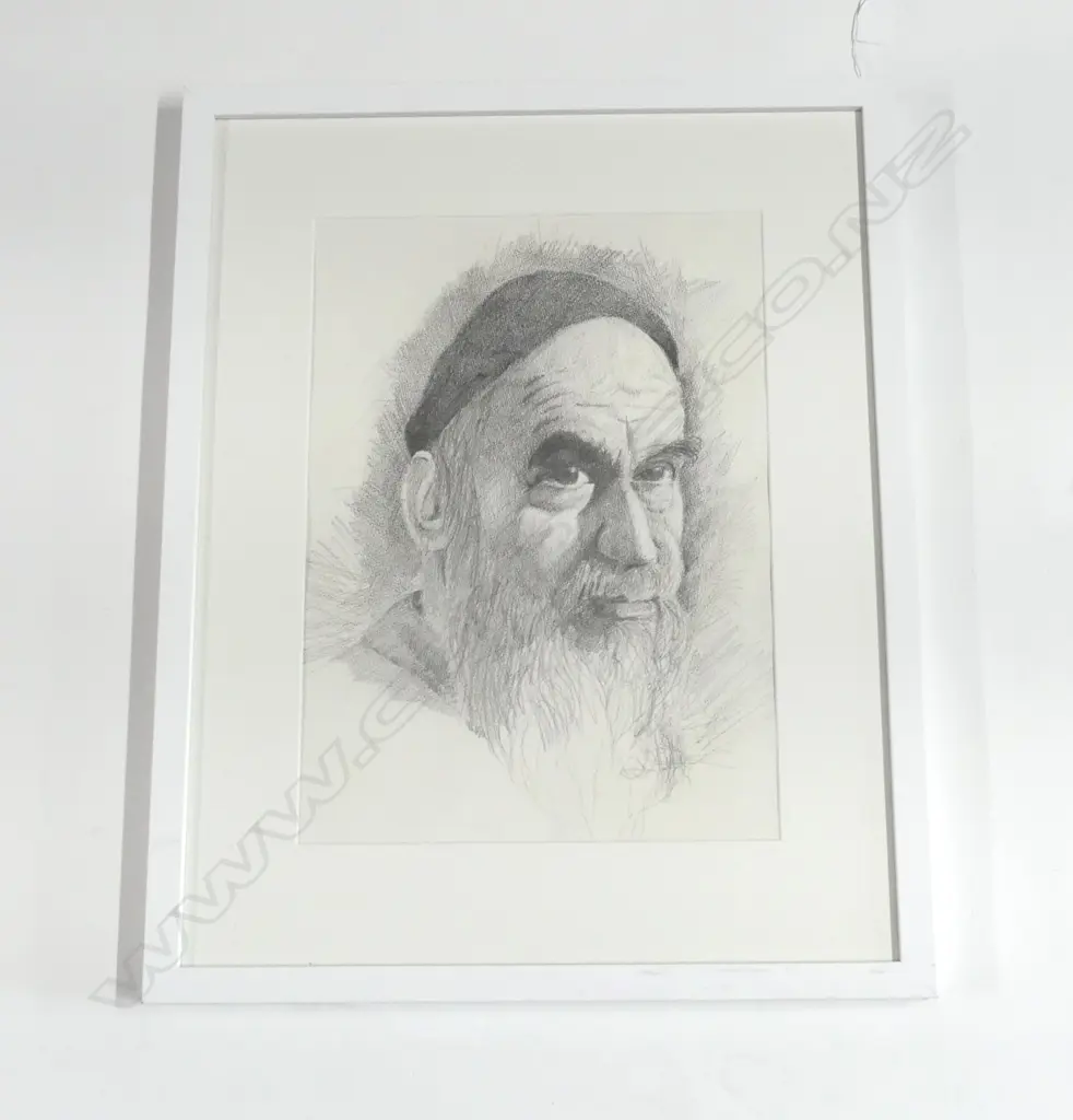 HEAD OF A MAN ARTIST UNKNOWN PENCIL 390MM X 285MM Image 1++