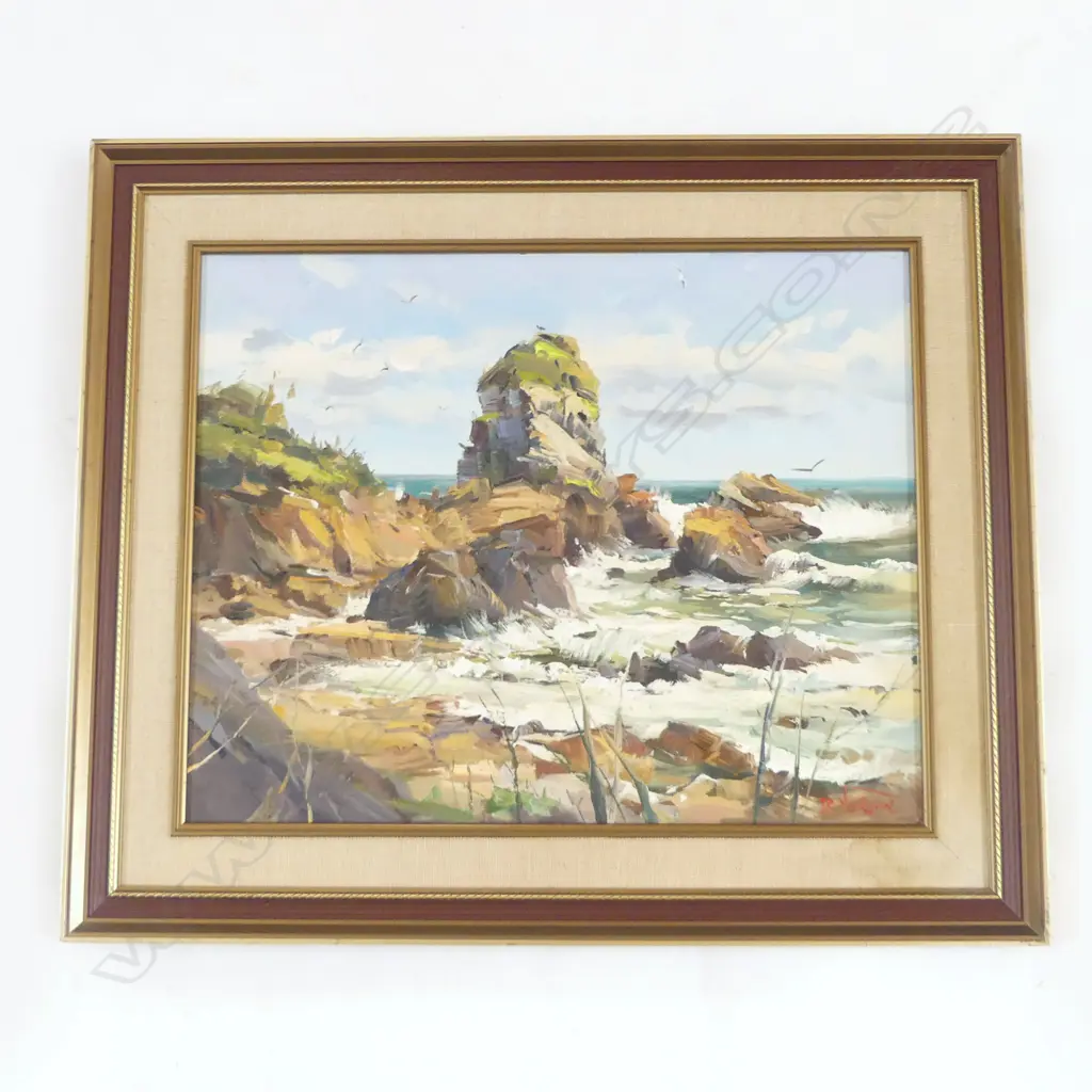 D. R. NEILSON 'COASTAL SCENE, WESTLAND' OIL ON BOARD '72 400x505mm Image 1++