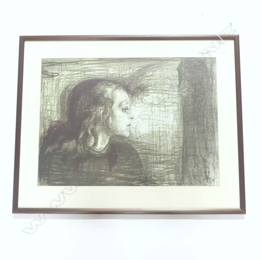 EDVARD MUNCH 'THE SICK CHILD I' (1896) PRINT, 420x580mm Image 1++