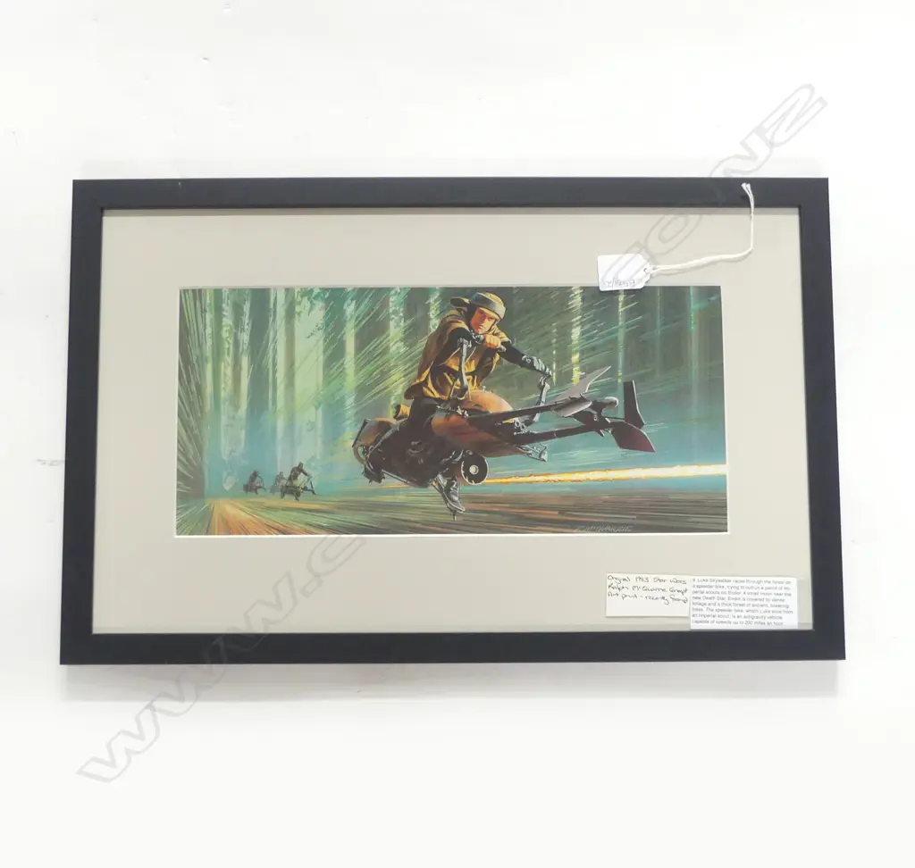 STAR WARS RALPH MCQUARRIE CONCEPT ART PRINT 165x365mm Image 1++