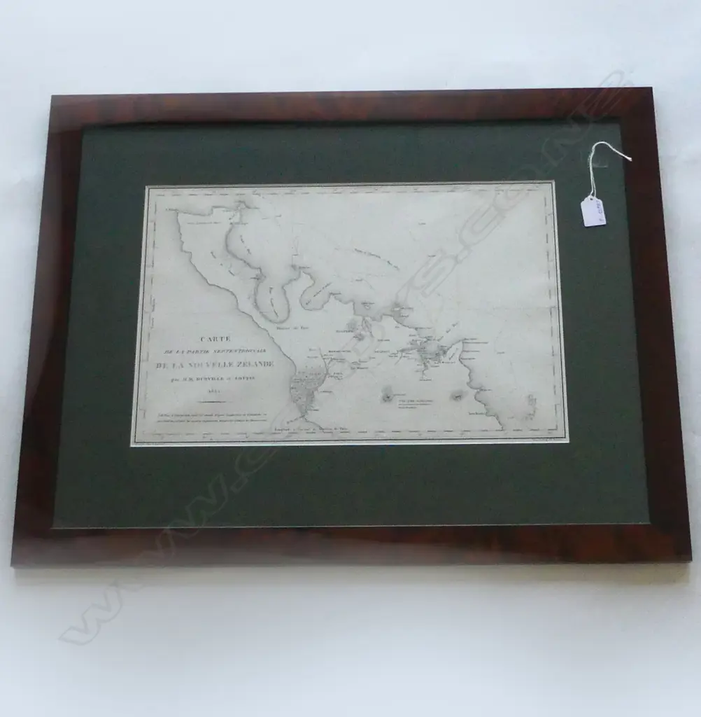 LITHOGRAPHIC MAP 'DE LA NOUVELLE ZELANDE' by FRENCH EXPLORER JCD D'URVILLE 1831 Image 1++
