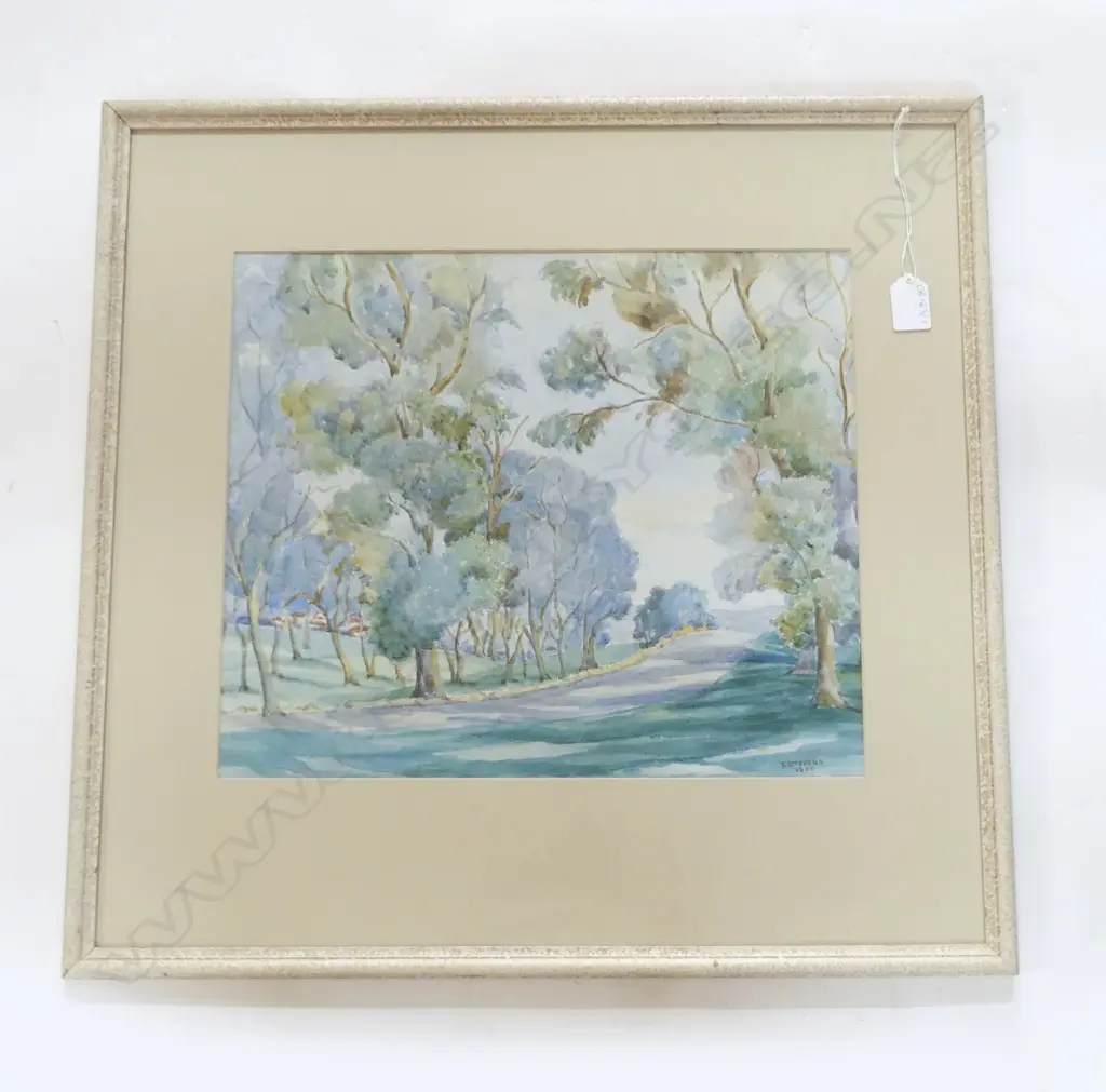 F. STEVENS, LANDSCAPE WC, 1938 330x390m Image 1++