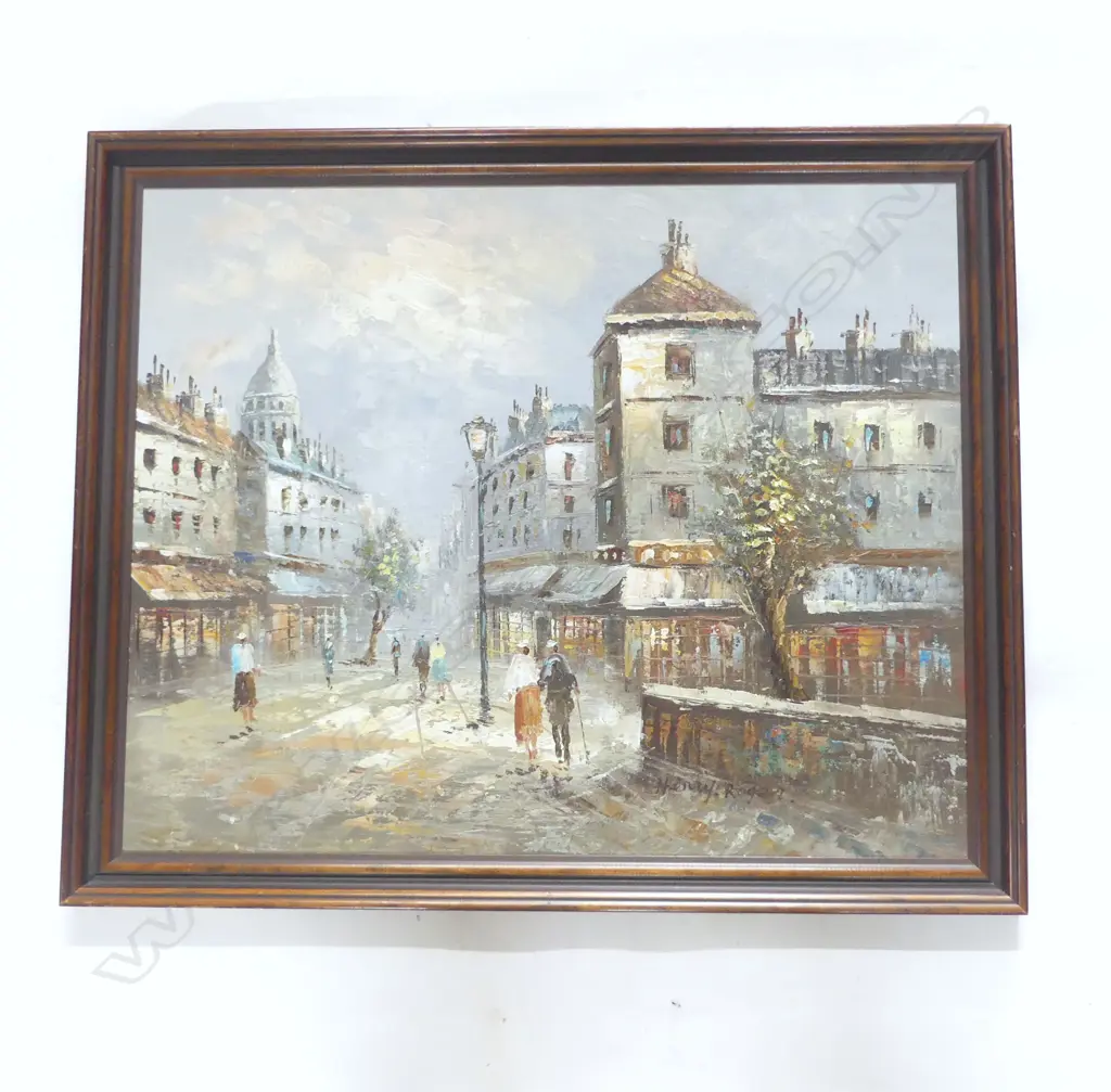 HENRY ROGER, PARIS STREET SCENE, OIL ON BOARD, 490x600mm Image 1++