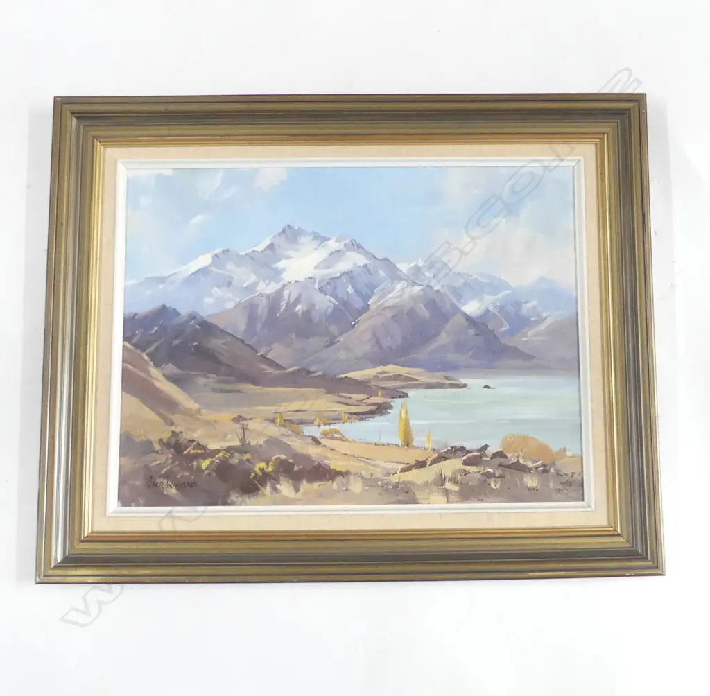 PETER WILLIAMS, SOUTH ISLAND LAKE - HAWEA?, OIL ON BOARD, 440x595mm Image 1++
