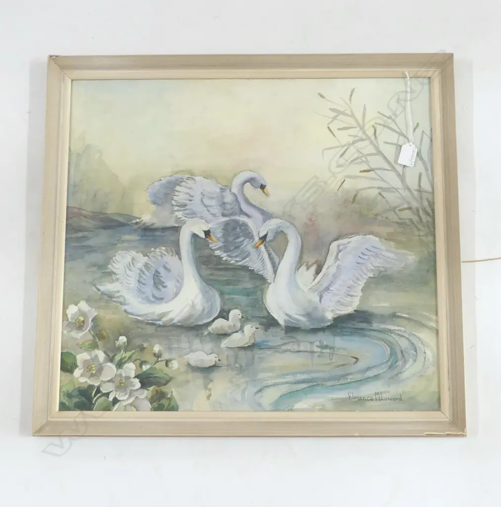 FLORENCE LUXFORD, SWANS WC 510x560mm Image 1++