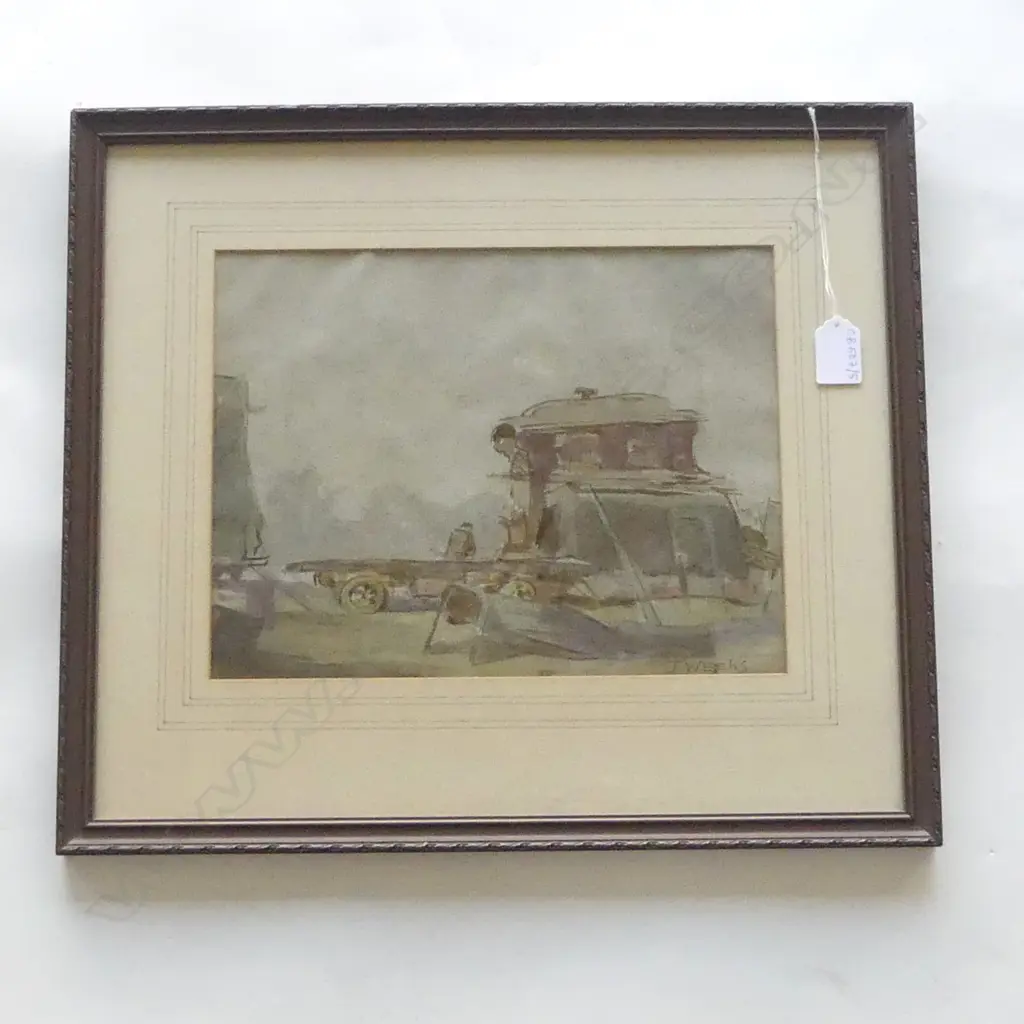 JOHN WEEKS, INDUSTRIAL SCENE, WC 230x300mm Image 1++