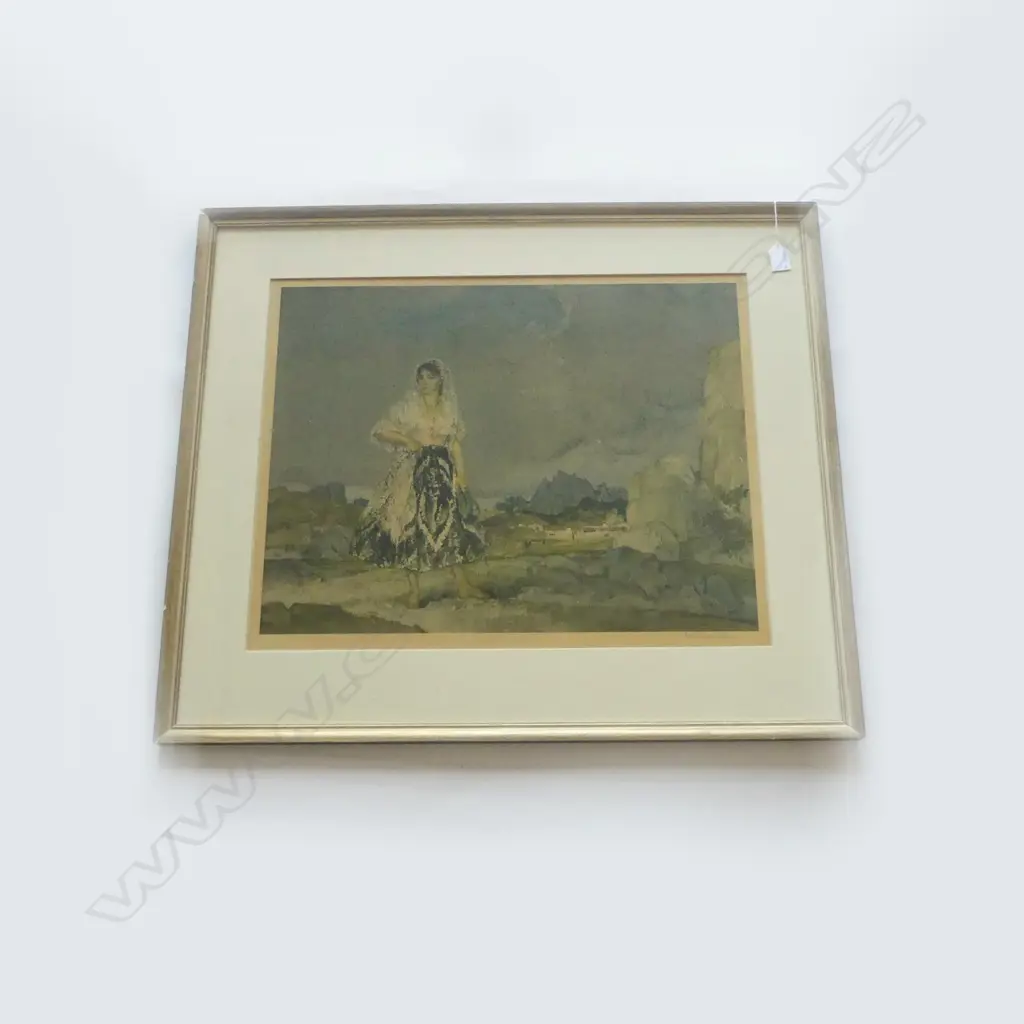 SIR WILLIAM RUSSELL FLINT (1880-1969) 'ROSALBA'. PHOTO LITHOGRAPH. SIGNED. H.480 x 580mm Image 1++