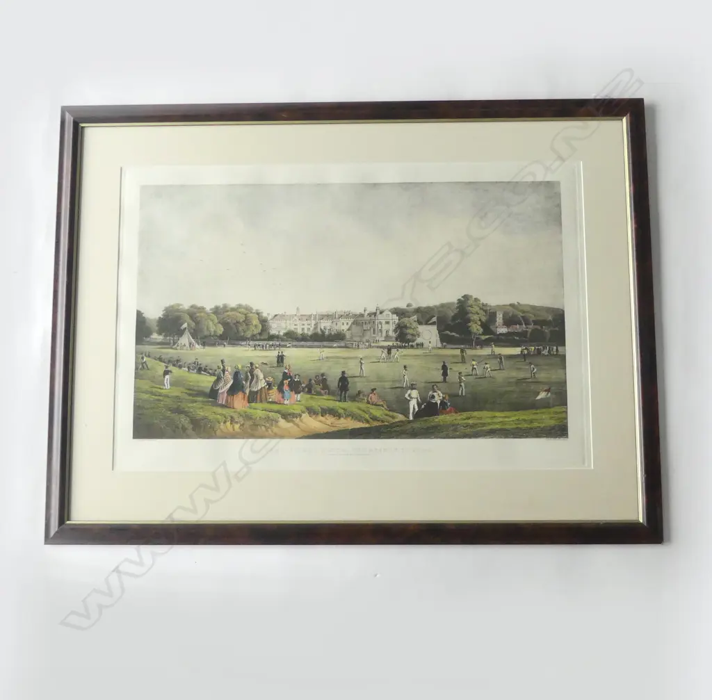 C T DODD 'CRICKET AT TONBRIDGE' LG HAND COLOURED ENGRAVING. H.550 x 800mm Image 1++
