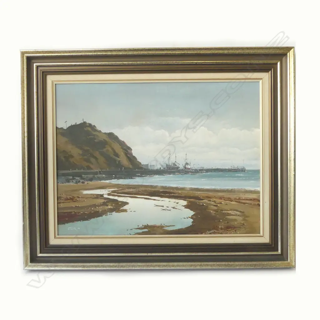 BRIAN BAXTER, PORT OF NAPIER, OIL ON CANVAS, SIGNED & DATED '82, 450 x 590mm Image 1++