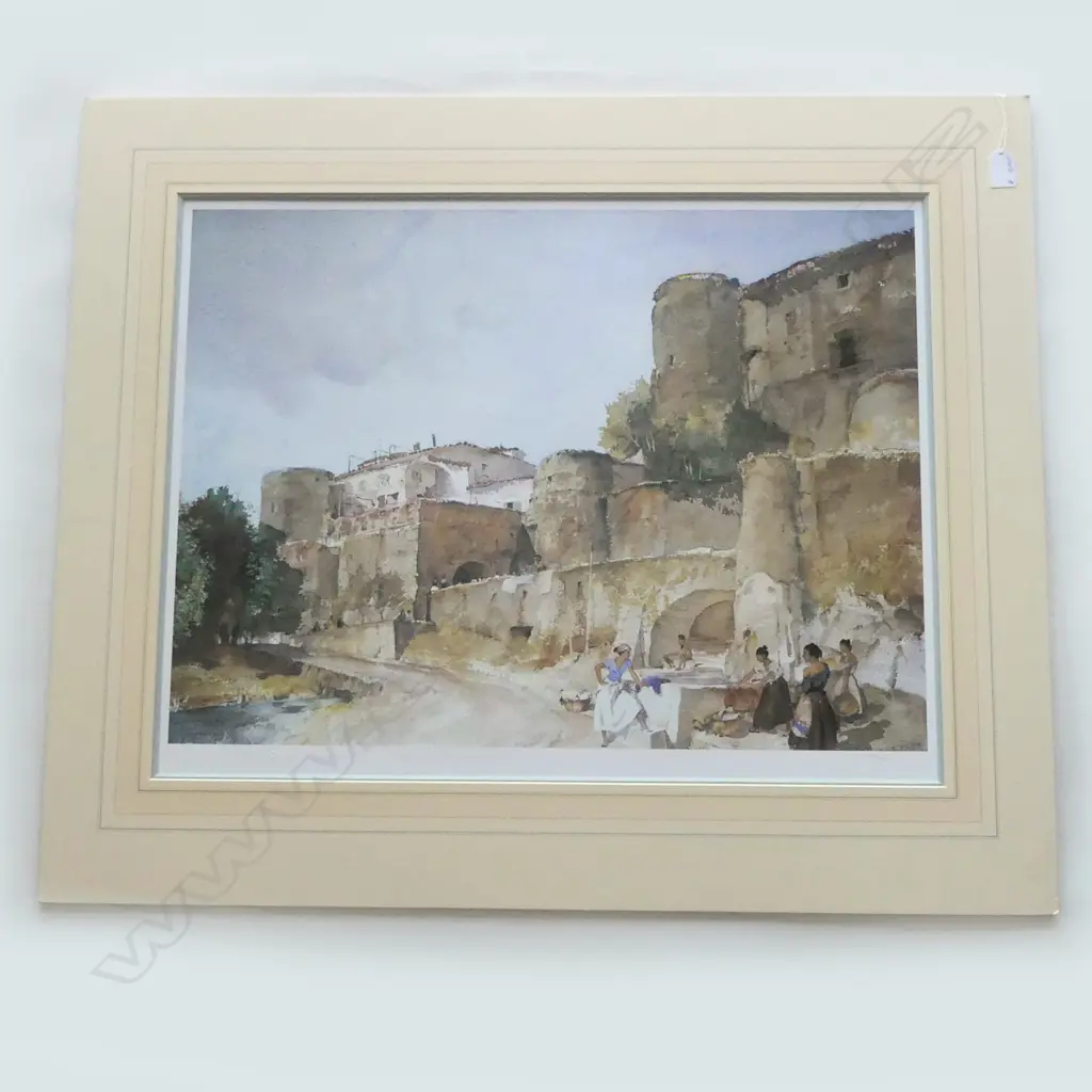 SIR WILLIAM RUSSELL FLINT (1880-1969) 'GOSSIPERS at LE CASTELLET'. MTD LTD ED COLLOTYPE PRINT 707/850. H.530x580mm Image 1++