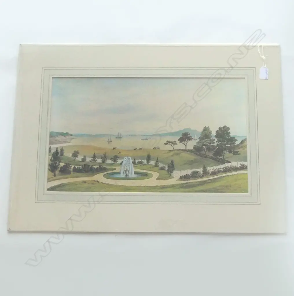 J C HOYTE (1835-1913) 'HARRY COBLEY'S COTTAGE, DEVONPORT' MTD LITHOGRAPH. SIGNED. H.320 x 520mm (1 of 2) Image 1++