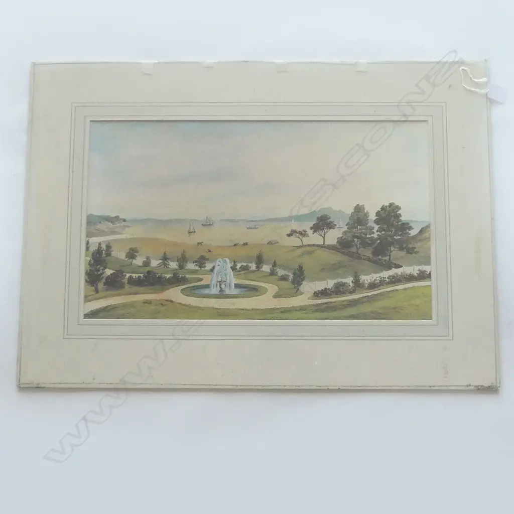 J C HOYTE (1835-1913) 'HARRY COBLEY'S COTTAGE, DEVONPORT' MTD LITHOGRAPH. SIGNED.  H.320 x 520mm (2 of 2) Image 1++